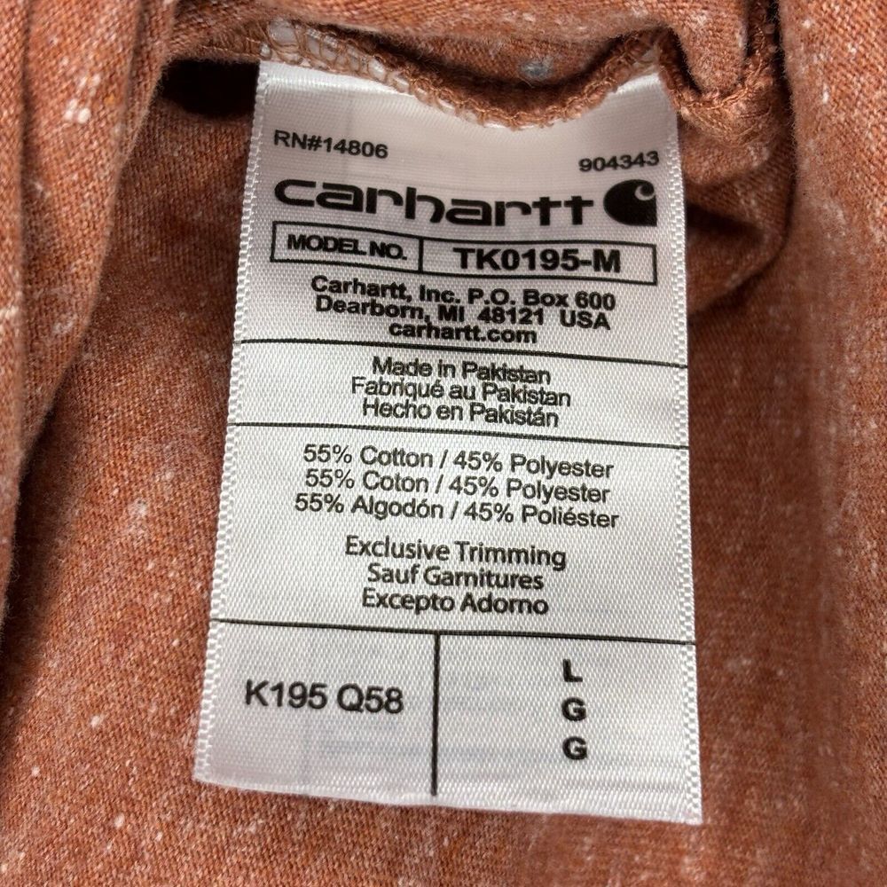 Carhartt Men's Loose Fit Heavyweight Graphic T-Shirt Terracotta Heather Orange - Picture 7 of 8